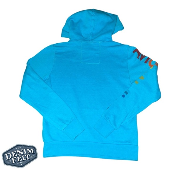 Aviator Nation Unisex Neon Blue Venice, CA Graphic Logo Hoodie/Pullover | EUC🩵 - Picture 3 of 13